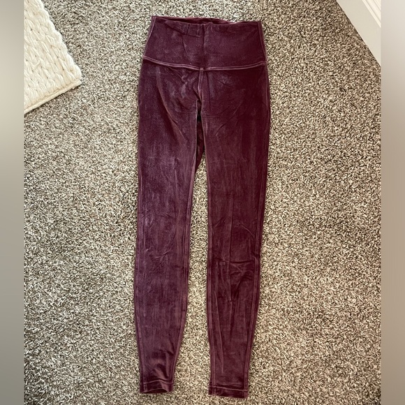 Lululemon mauve velvet leggings Size 4 - Picture 2 of 7